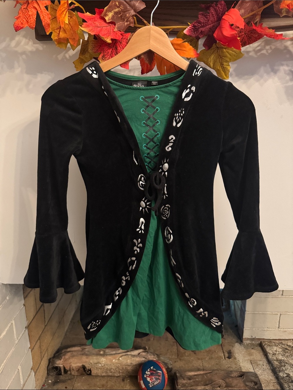 Disney Hocus Pocus Velvet Black Hooded Dress